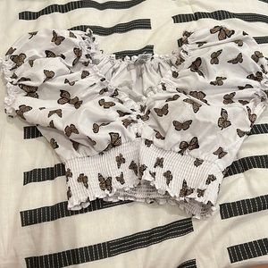 Leopard butterfly top